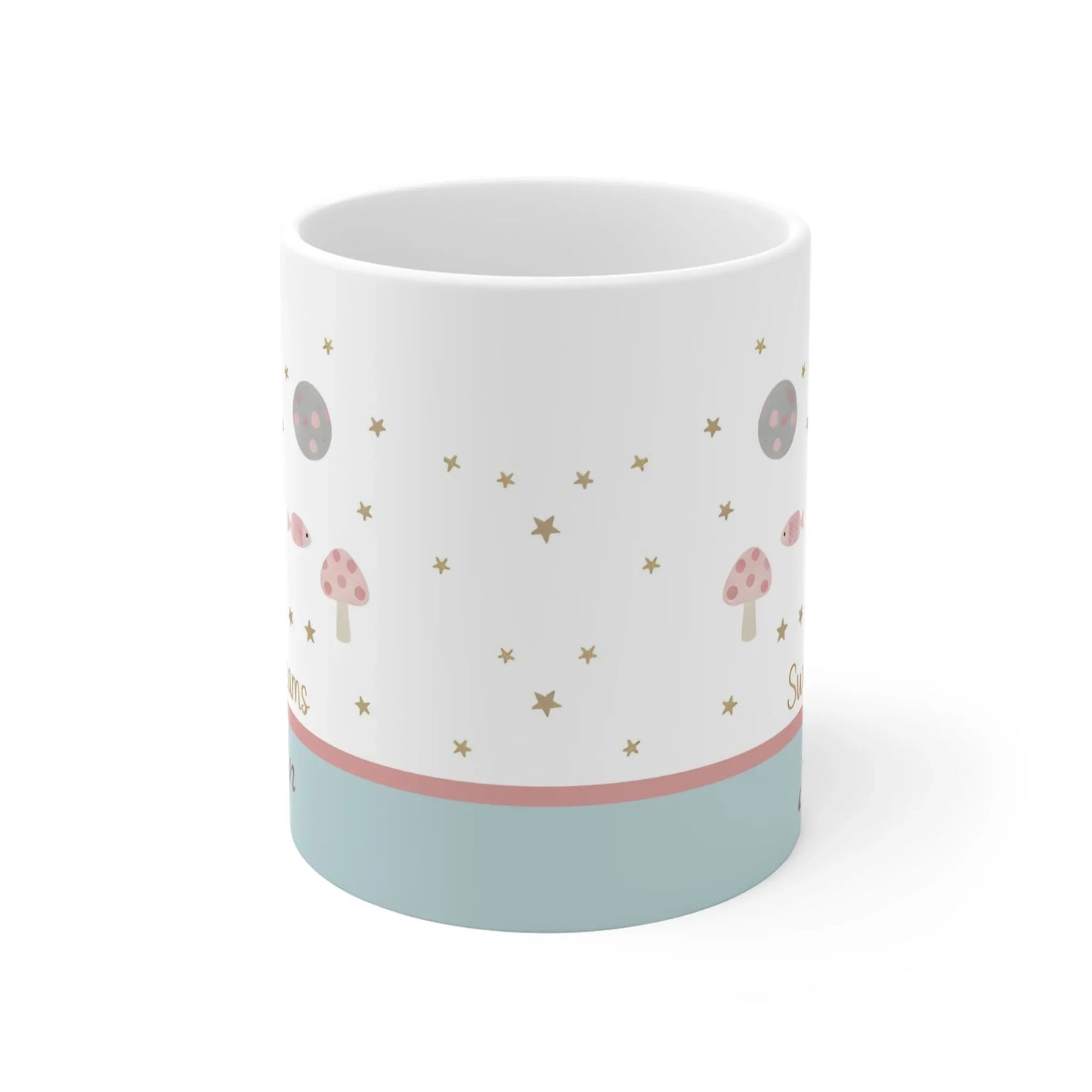 Sweet Dreams Moon & Stars Mug - Personalized Celestial Gift - Dream Dragons