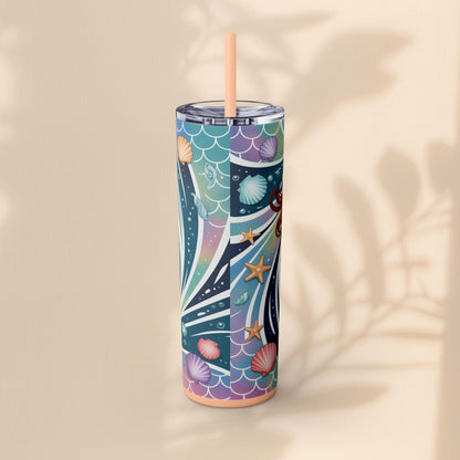 Mermaid Mother of the Bride Tumbler - 20oz Skinny Tumbler Wedding Gift for Mum of the Bride, Beach Wedding Bridal Party Favour