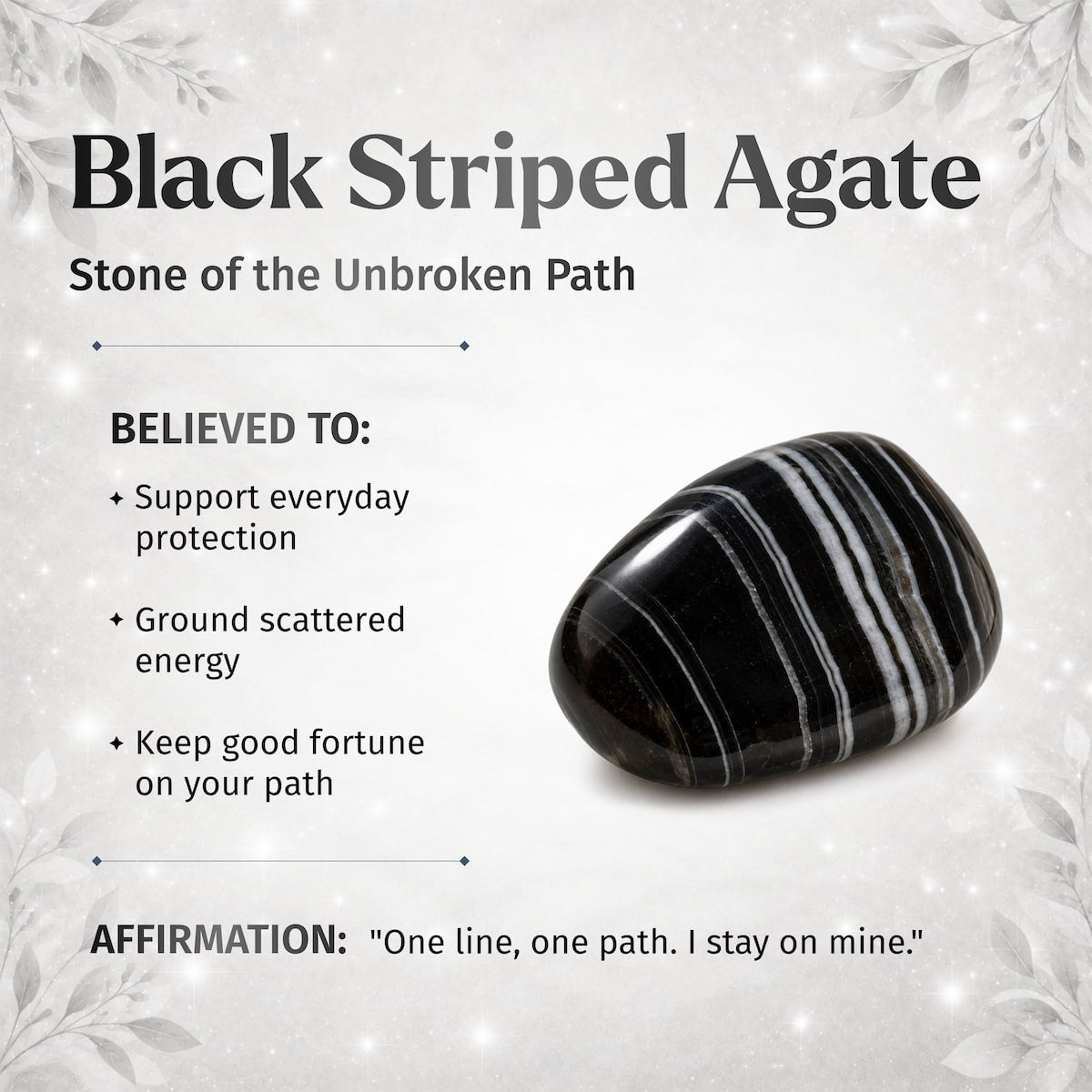 Tibetan Dzi Fortune Talisman Bracelet – Black Striped Agate