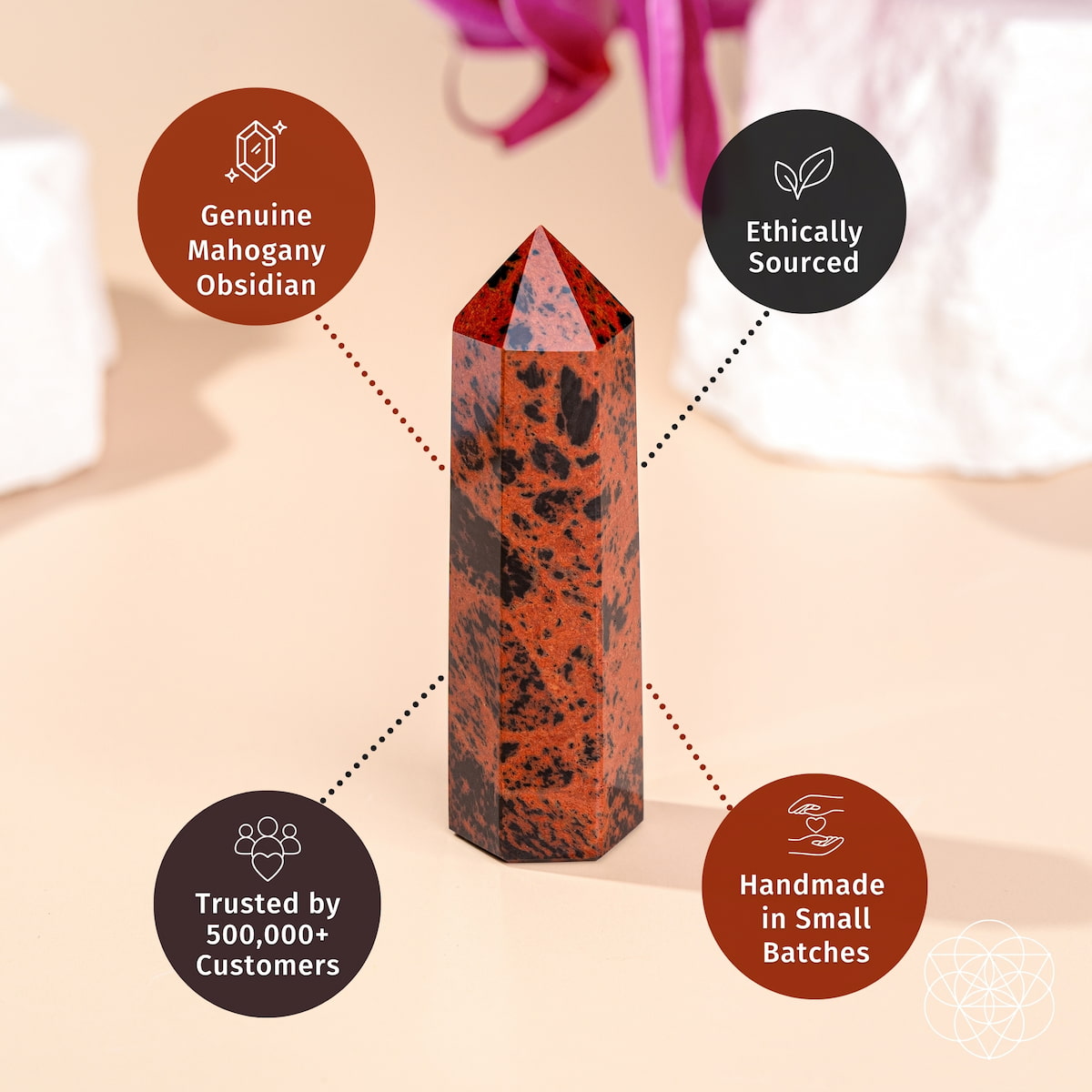 Mahogany Obsidian Point – Cut the Cord, Keep Your Fire