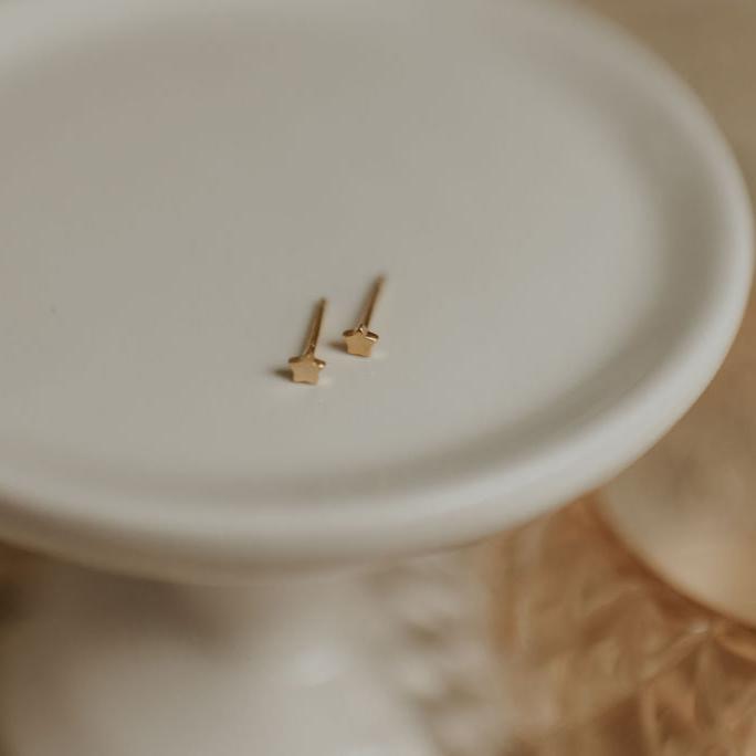 Mini Star Gold Vermeil Stud Earrings