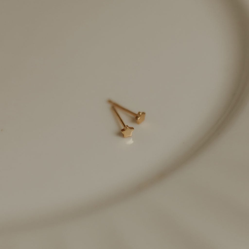 Mini Star Gold Vermeil Stud Earrings