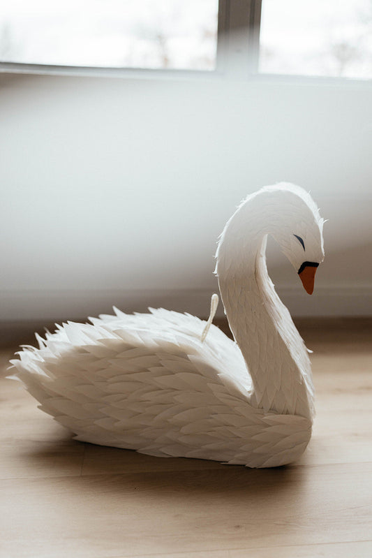 🦢 Swan Princess Piñata – Handcrafted Elegant Swan Piñata for Princess Parties, Baby Showers & Fairytale Celebrations