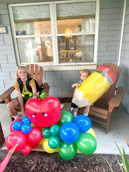 Smiling Red Apple 21" Foil Balloon