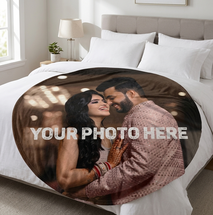 Personalized Round Blanket – Upload Your Own Photo