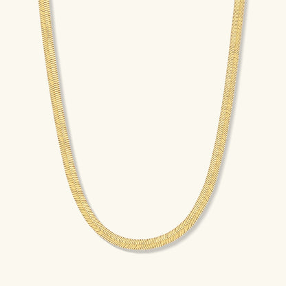 Gold Filled 5mm Herringbone Necklace