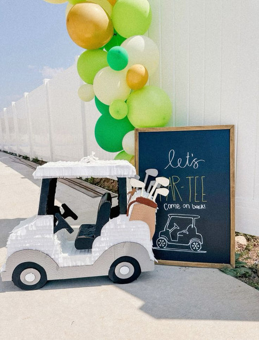 ⛳ Golf Cart Piñata – Handmade Golf Party Decoration for Birthdays, Tournaments & Sports Events