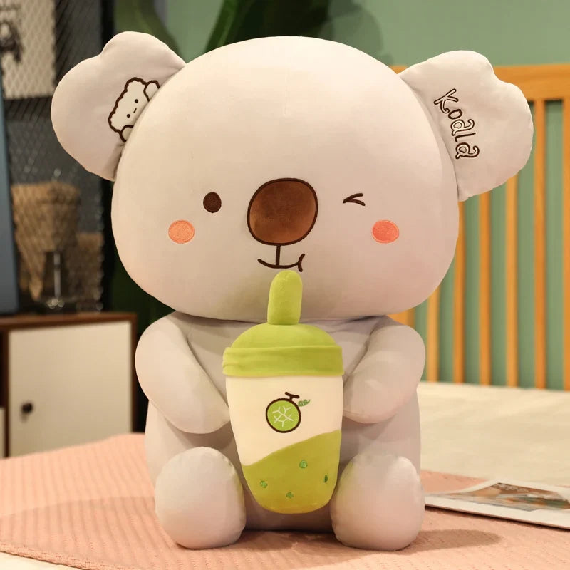 Kawaii Koala Boba Tea Plushie – Cute Soft Drink-Themed Stuffed Animal | 3 Sizes