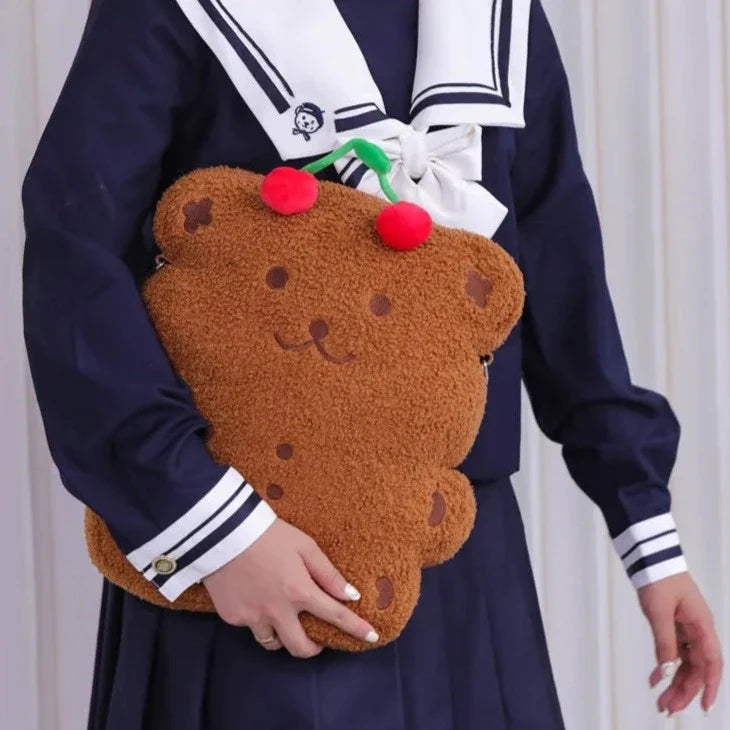 Kawaii Bear & Cherry Laptop Sleeve – Cute Tablet Case | 11, 13 & 13.3 Inch Sizes