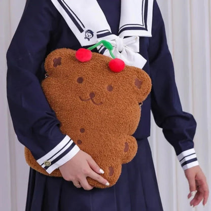 Kawaii Bear & Cherry Laptop Sleeve – Cute Tablet Case | 11, 13 & 13.3 Inch Sizes