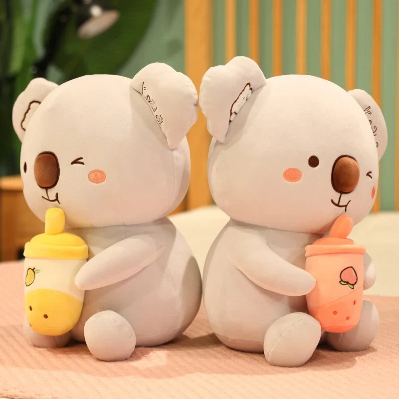 Kawaii Koala Boba Tea Plushie – Cute Soft Drink-Themed Stuffed Animal | 3 Sizes