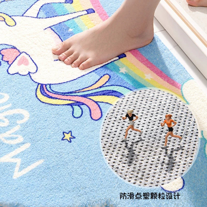 Kawaii Unicorn Car Floor Mat – Cute Polyester Auto Floor Cover | 40x60cm | 6 Designs