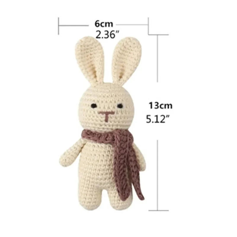 Baby Wooden Teether Crochet Rattle Toy – BPA Free | 38 Animal Designs | Newborn Infant Sensory Toy | Baby Shower Gift