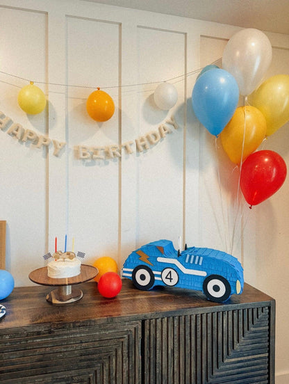 🏁 Vintage Race Car Piñata – Handmade Classic Car Piñata for Racing Parties & Car-Themed Birthdays