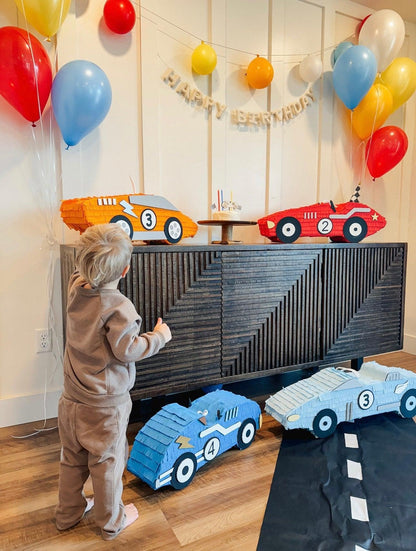 🏁 Vintage Race Car Piñata – Handmade Classic Car Piñata for Racing Parties & Car-Themed Birthdays