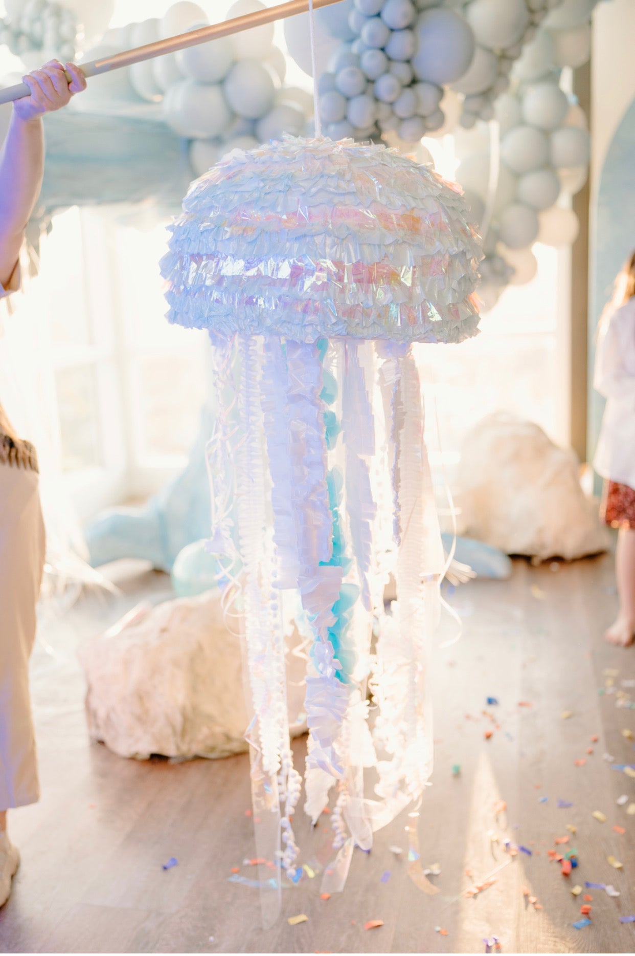 🪼 Jellyfish Piñata – Handmade Ocean Party Piñata for Under the Sea Birthdays & Beach Celebrations