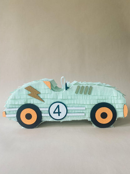 🏁 Vintage Race Car Piñata – Handmade Classic Car Piñata for Racing Parties & Car-Themed Birthdays