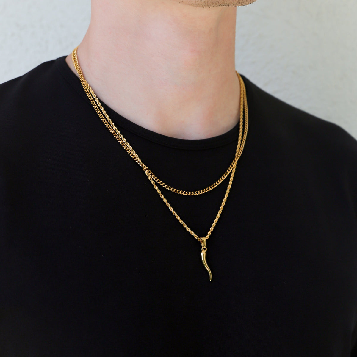 Italian Horn Necklace Set