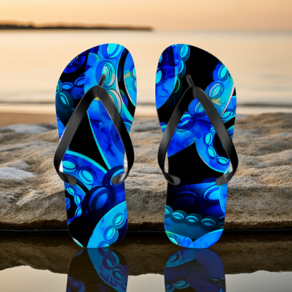 Octopus Delight Flip Flops – Colorful Ocean Beach Sandals