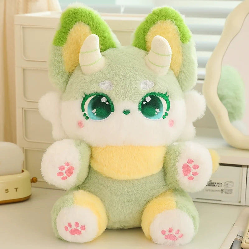 Kawaii Pastel Fantasy Fox Plushie – Soft Fairytale Stuffed Animal | 35cm & 50cm