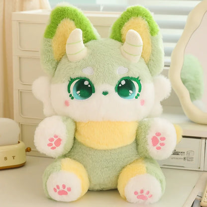 Kawaii Pastel Fantasy Fox Plushie – Soft Fairytale Stuffed Animal | 35cm & 50cm