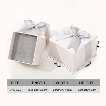 Gift box for projection necklace with white ribbon bow