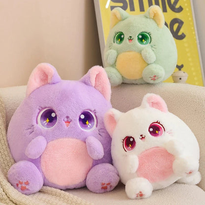 Kawaii Pudgy Cat Plushie – Cute Chonky Cat Soft Toy | 5 Colours | 25cm & 35cm
