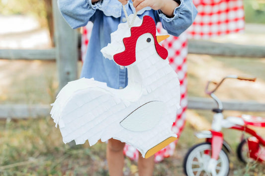 🐓 Farm Friends Rooster Piñata – Handcrafted Barnyard Party Decor for Birthdays, Baby Showers & Animal-Themed Celebrations