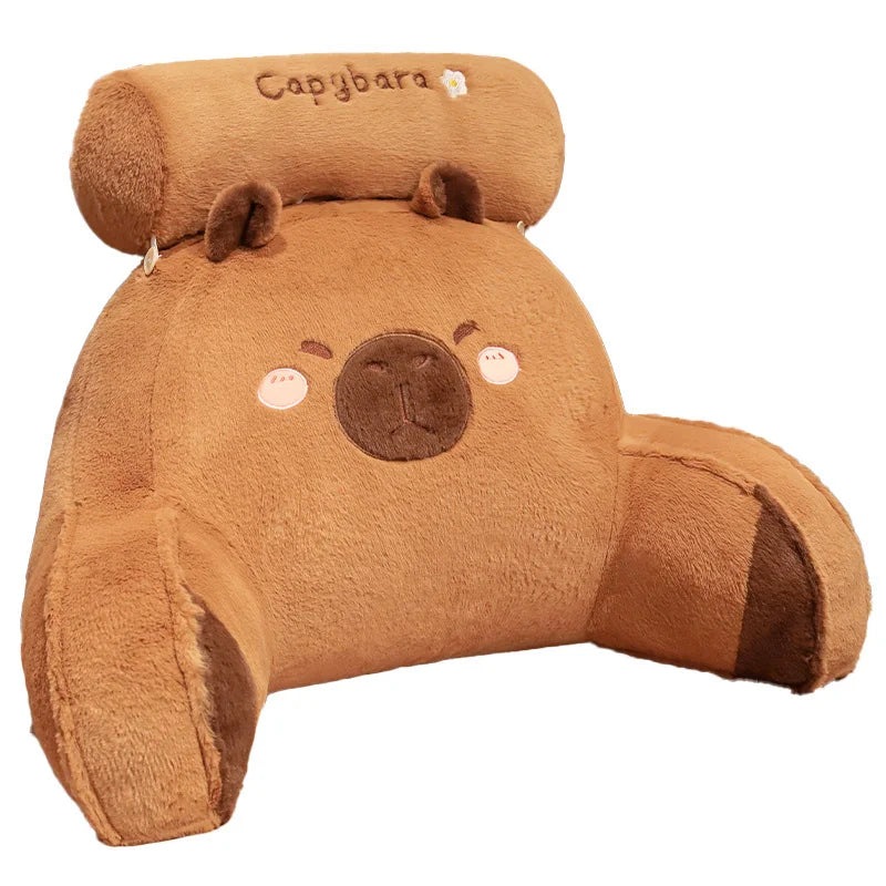 Kawaii Capybara Plush Pillow – Soft Huggable Cushion | 60x40cm & 70x50cm | Capybara Gift | Sofa Bed Bedroom Decor