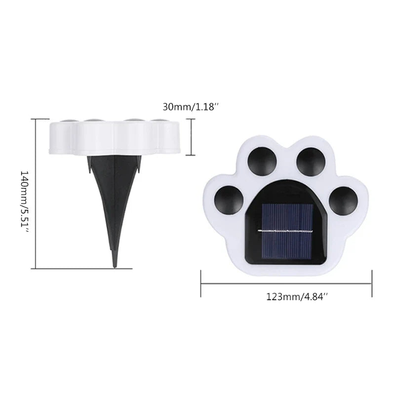 Kawaii Solar Cat Paw Light – Cute Outdoor Garden & Patio Decor | White & Warm White