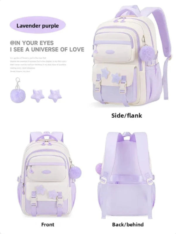 Kawaii Backpack Set | Cute 12-Inch School Bag with Accessories