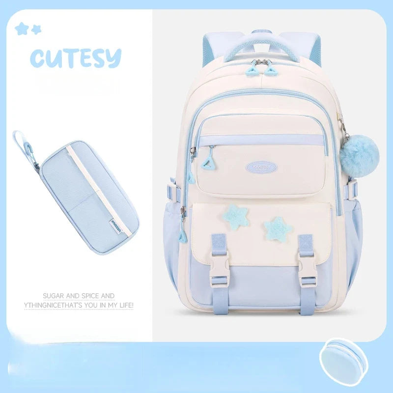 Kawaii Backpack Set | Cute 12-Inch School Bag with Accessories