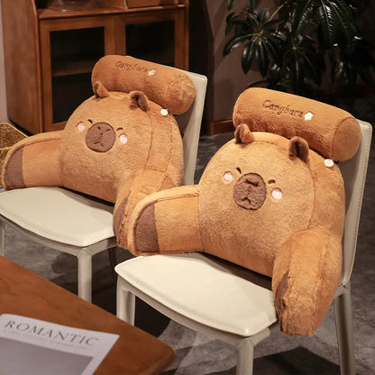 Kawaii Capybara Plush Pillow – Soft Huggable Cushion | 60x40cm & 70x50cm | Capybara Gift | Sofa Bed Bedroom Decor