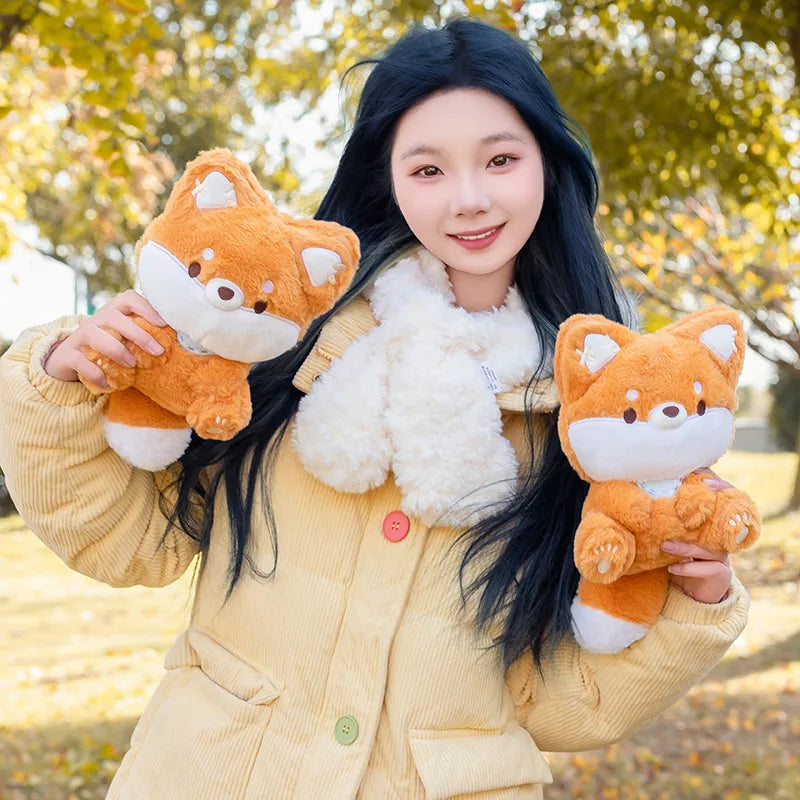 Kawaii Big Tailed Fox Plushie – Fluffy Soft Fox Stuffed Animal | 23cm Cute Fox Toy