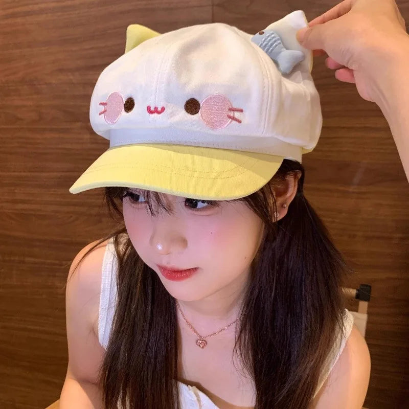 Kawaii Cat Ears Hat – Cute Polyester Cap | One Size | Adjustable Fit