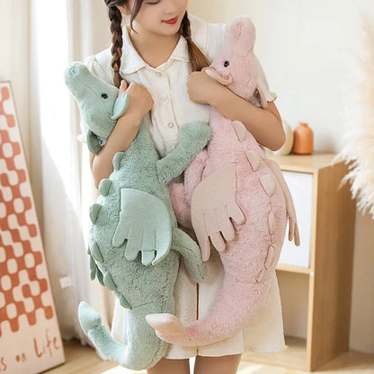 Kawaii Soft Dragon Plushie – Cute Stuffed Dragon Toy | 30cm, 50cm, 70cm & 90cm | Pink, White, Green & Blue