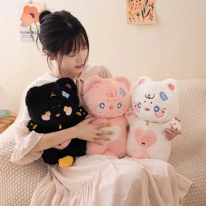 Kawaii Sweet Hugs Cat Plushie – Soft Huggable Stuffed Animal | 38cm | 3 Colours