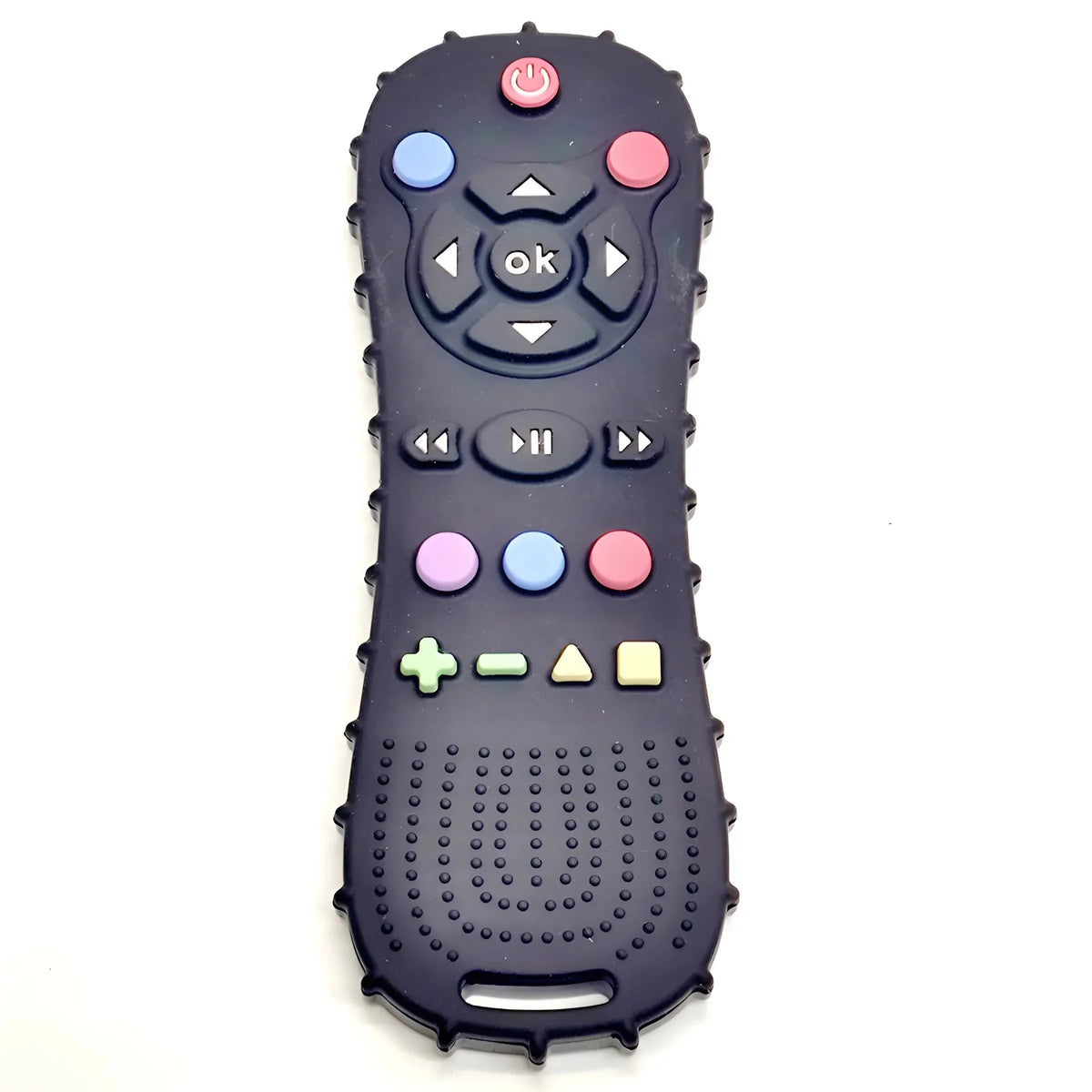 Baby TV Remote Control Silicone Teether – Bear Design | Food-Grade BPA-Free | Textured Gum Relief | 2025 Upgrade | Teething Baby Gift