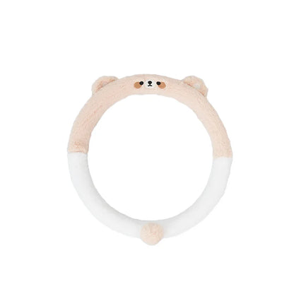 Kawaii Plush Bear Car Seat Accessories – Cute Headrest, Backrest & Pad Options
