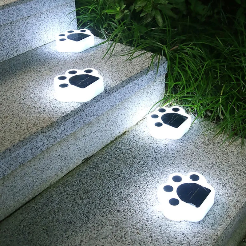 Kawaii Solar Cat Paw Light – Cute Outdoor Garden & Patio Decor | White & Warm White