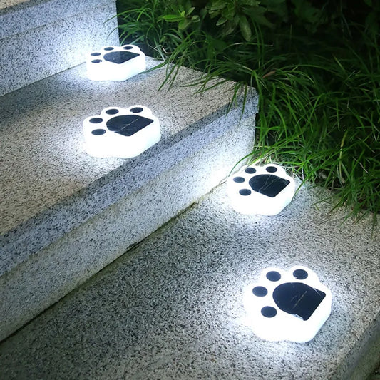 Kawaii Solar Cat Paw Light – Cute Outdoor Garden & Patio Decor | White & Warm White