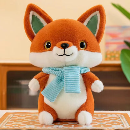 Kawaii Cozy Fox Plushie – Cute Scarf-Wearing Stuffed Animal | 25cm & 40cm