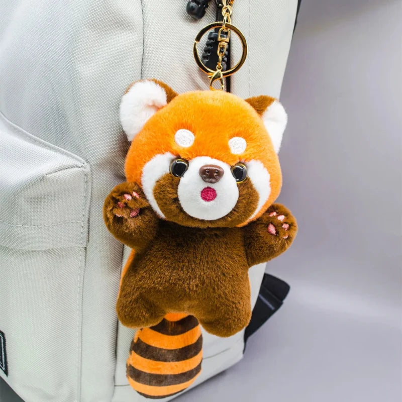 Kawaii Red Panda Plush Keychain | 20cm Stuffed Animal Bag Charm