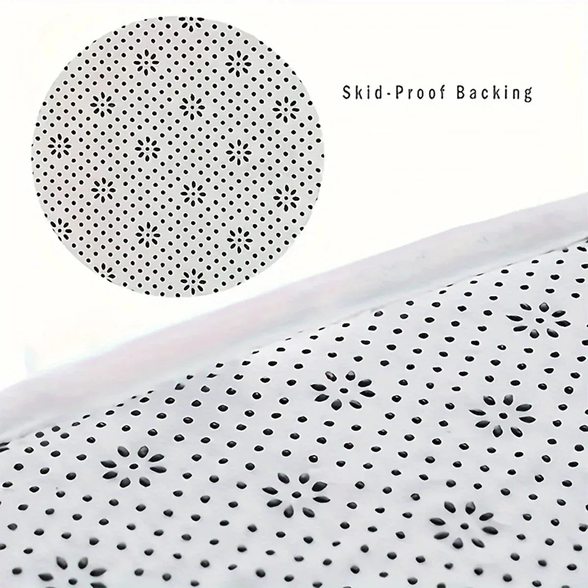 Long-pile bathroom mat skid-proof dot backing on underside