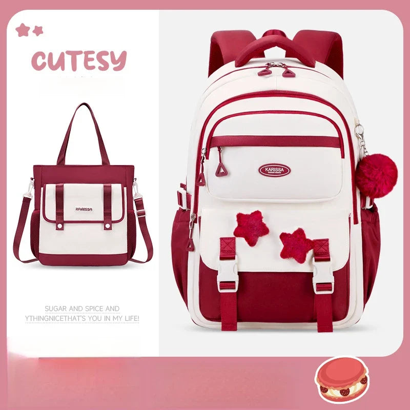 Kawaii Backpack Set | Cute 12-Inch School Bag with Accessories