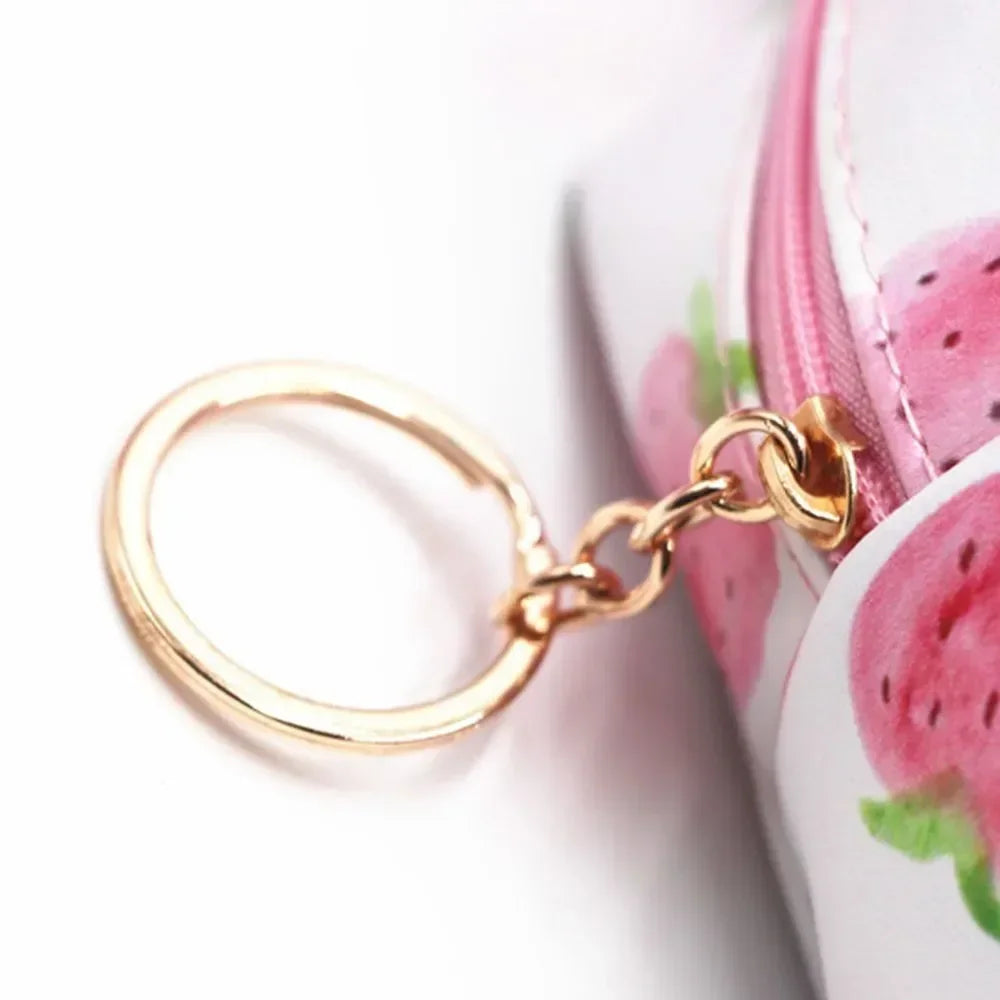 Strawberry Watercolor Cosmetics Bag