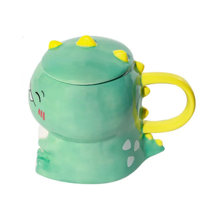 Kawaii Dinosaur Ceramic Mug – Cute 450ml Dino Cup | 3 Designs