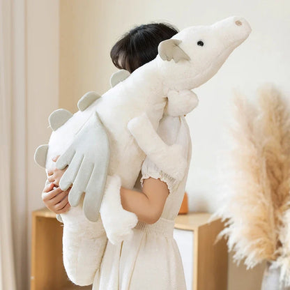 Kawaii Soft Dragon Plushie – Cute Stuffed Dragon Toy | 30cm, 50cm, 70cm & 90cm | Pink, White, Green & Blue