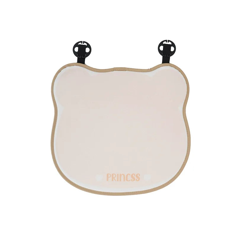 Kawaii Plush Bear Car Seat Accessories – Cute Headrest, Backrest & Pad Options