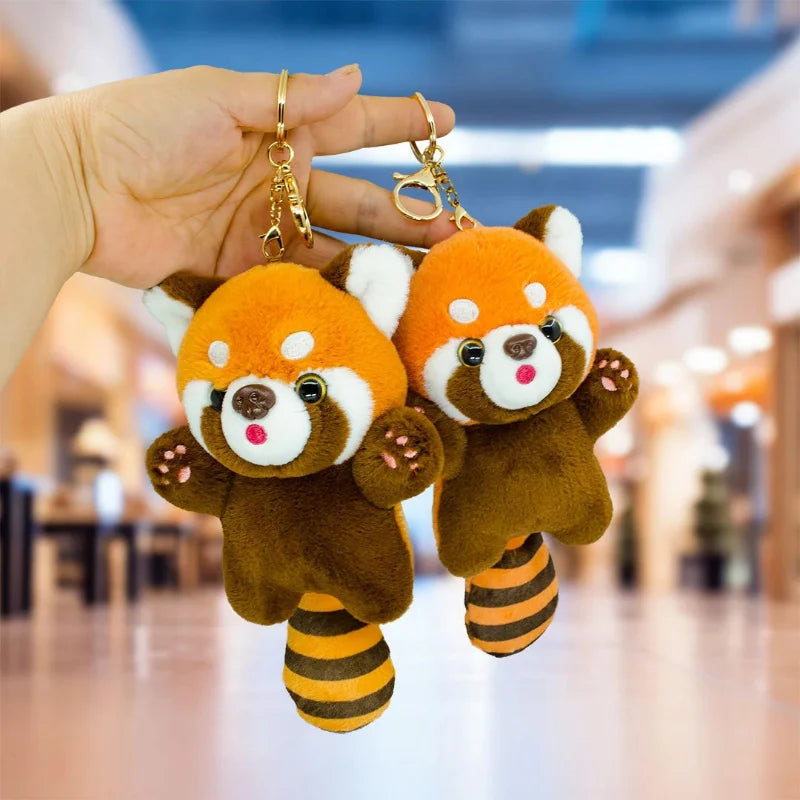 Kawaii Red Panda Plush Keychain | 20cm Stuffed Animal Bag Charm